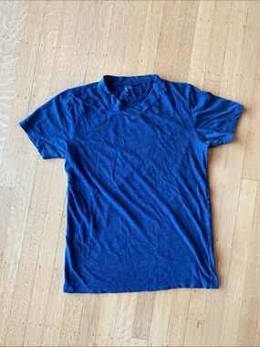W&G Men's Royal Blue Heavyweight Short Sleeve Bamboo Crew Tee, Extra Small